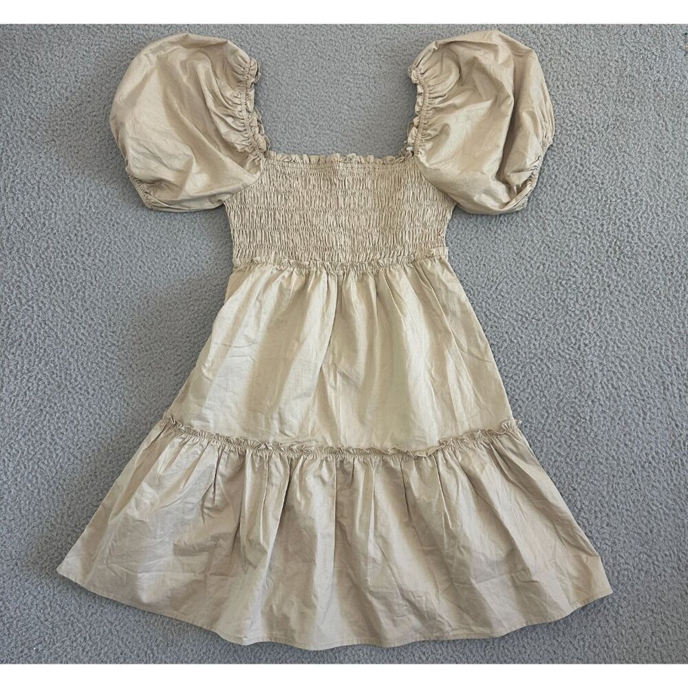 Sofie the Label Viola Tiered Dress Smocked Puff‎ Sleeve Off Shoulder